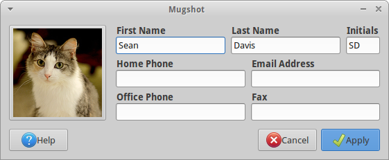Mugshot with the latest Greybird theme.