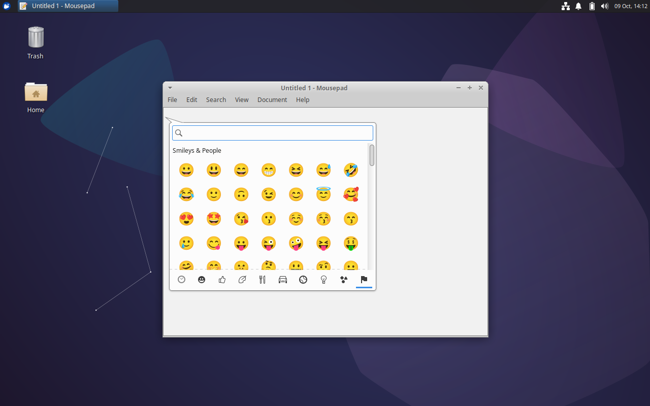 Color emoji are now supported in Xubuntu 23.10