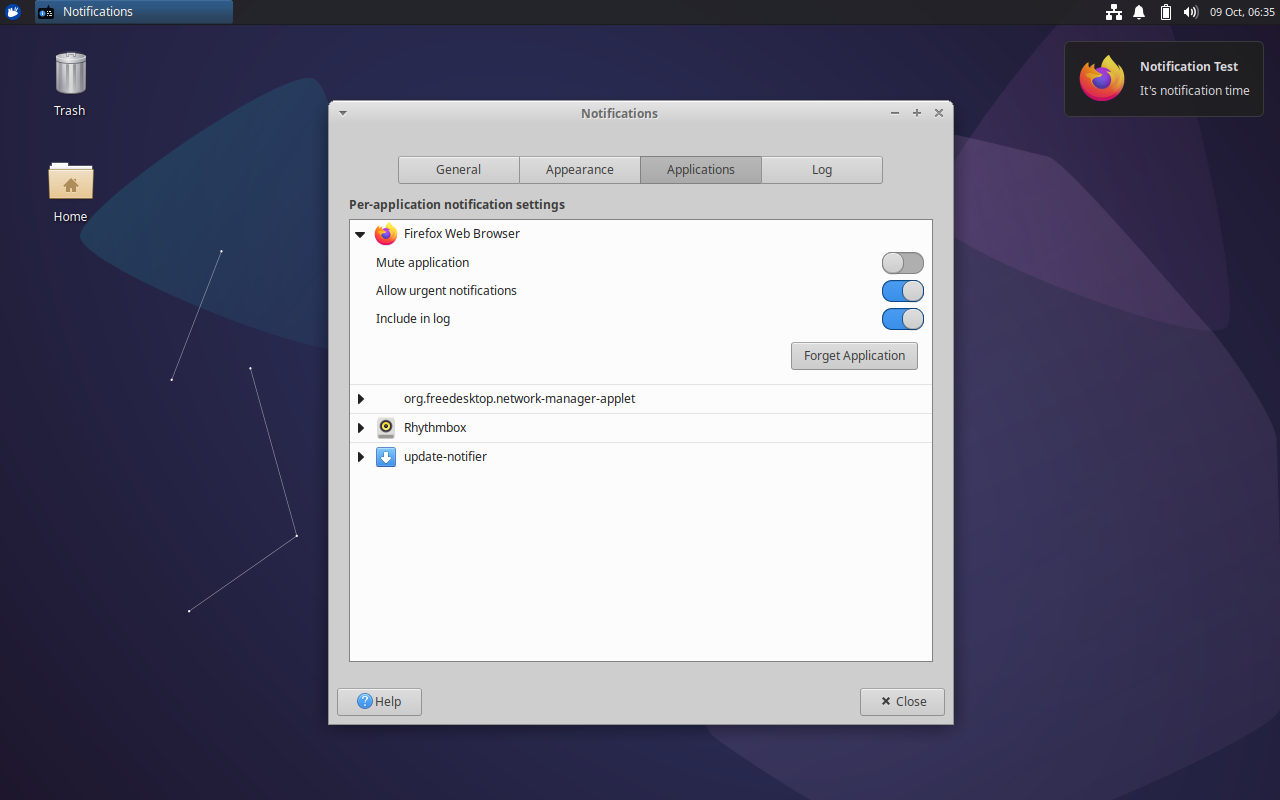 Notifications 0.8.2 incorporates numerous bug fixes and improves logging support